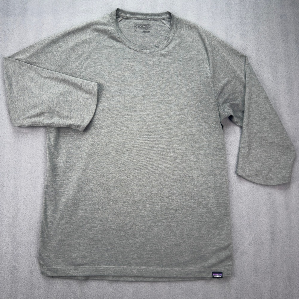 Patagonia Women's Nine Trails 3/4 Sleeve Medium Gray Running Hiking